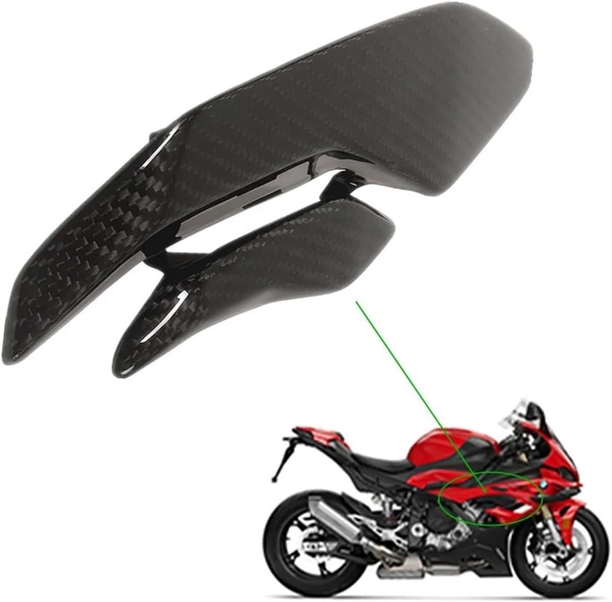 CKEI(で寸) オートバイ前輪フェアリングウイングレットエクステンダー